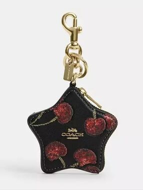 *NWT* COACH Star Bag Charm Pouch With Cherry Print